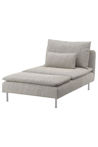 Generic Cover for chaise longue, Viarp beige/brown