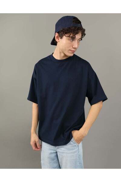 AMERICAN EAGLE تي شيرت AE كبير الحجم بياقة دائرية