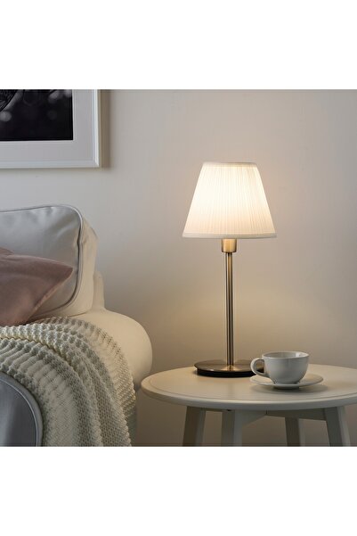 erorex Table lamp base, nickel-plated, 30 cm