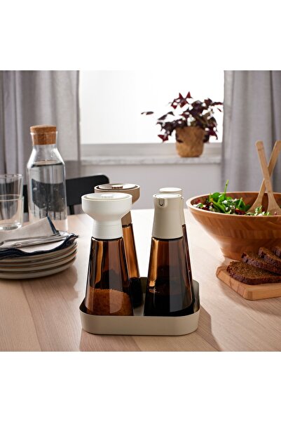 erorex Bottle with pour spout, glass/brown, 19 cm