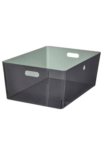 Generic صندوق شفاف اسود 37x54x21 سم