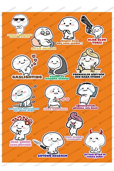 One Little Happiness Qubby Sticker Macbook Notebook Tablet Telefon Ajanda Lap...