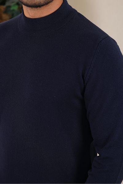 İDS COLLECTİON Men's Half Turtleneck Collar Knitwear Sweater