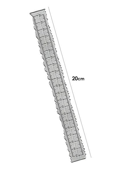 Vox Art Metal Ruler with Serrated Edge - 20cm, (for Journal Vintage)