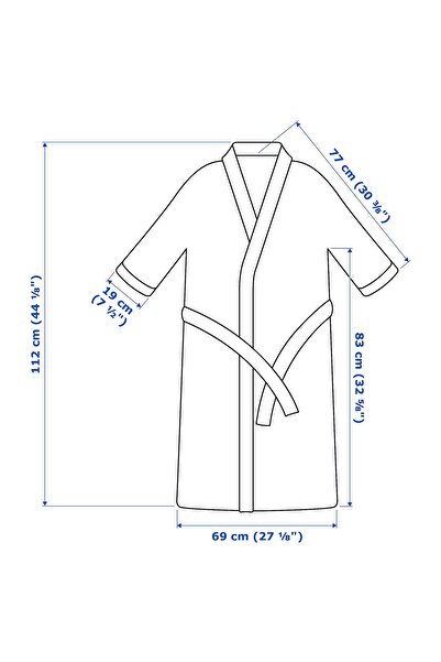 erorex Bath robe, grey, L/XL