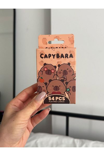 Planet Butik Capybara Playing Poker Card