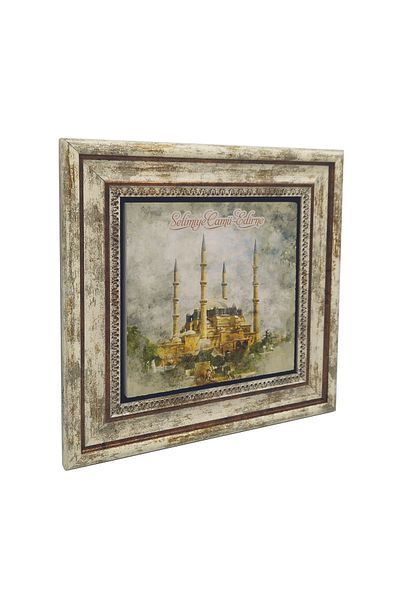 Sadrazam Pictură cu piatră naturală imprimată Edirne Selimiye 25x25 Krt-163