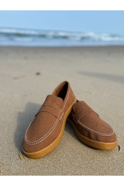 town walker Erkek Hakiki Deri Loafer Kauçuk Taban