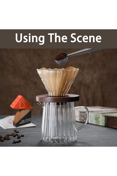 EqiEch V60 Drip Coffee Set,Drip Brew Pour Over Coffee Set,4 in 1 Drip Coffee Maker Set