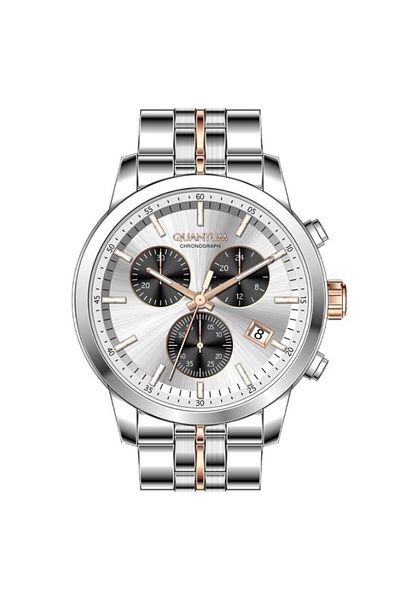 Quantum Pwg1008.400 Chronograph Steel Cord Steel Case 10 Atm Water Resistant Metallic Color Male Sleeve S