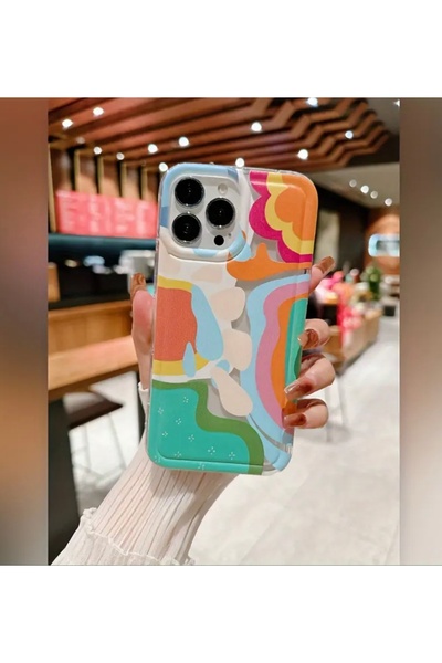 Apple iPhone 13 Pro Renkli Desenli, Şeffaf, Transparan Darbe Koruyucu Telefon Kılıfı