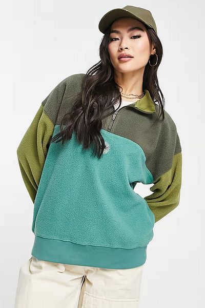 Nike Sportswear Qz Sport Utility Fleece Turtleneck 1/2 Zip Loose Fit Large Size Women's Half Zip