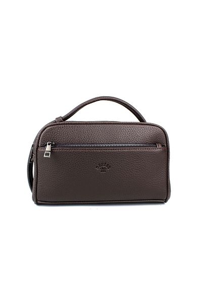 deri,se club Men's Brown Clutch Bag Clutch Bag with Two Compartments Clutch Bag