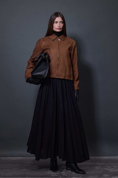 Tailors Room Късо яке от велур CAMEL