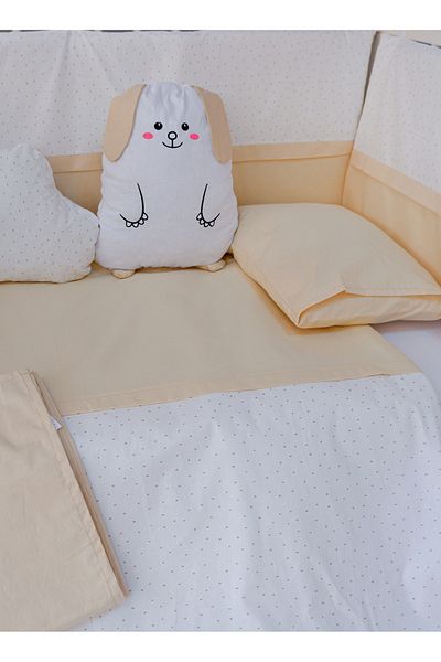 Fun Moment 3 Side Guardrails for Baby Bed with Quilt, Pillows and Sheet