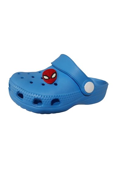 Akım Baby Kids Blue Color Spiderman Figured Anti-Slip Orthopedic Sandals Slippers