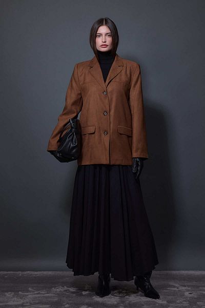 Tailors Room Велурено яке от камила