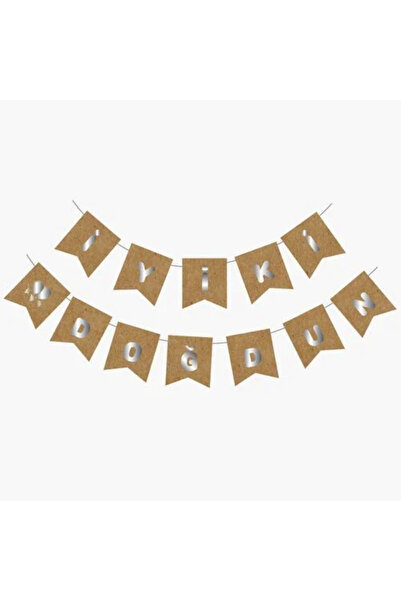BALON DİYARI Happy Birthday Written Kraft Party Banner – Add Color to Your Birthdays