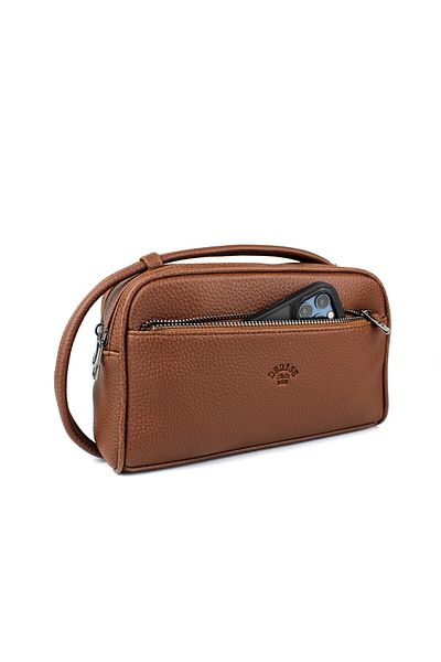 deri,se club Men's Tan Clutch Bag Portfolio Bag Two Compartment Clutch Bag Clutch Bag
