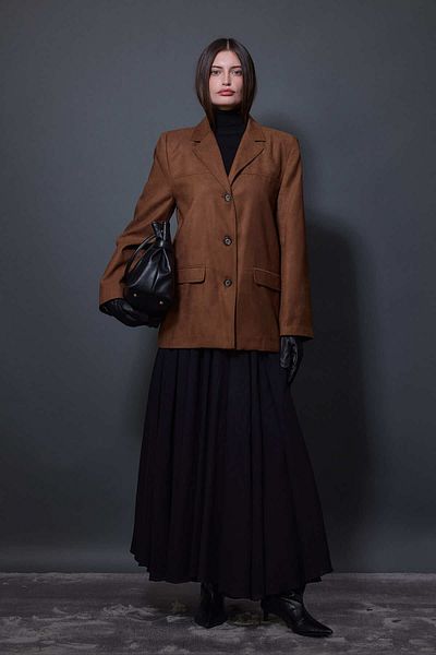 Tailors Room Велурено яке от камила
