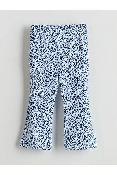 LC Waikiki Lcw Eco Blue Floral Girl's Leggings and T-Shirt 2 Pack