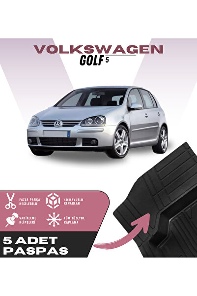 Kingstar Volkswagen Golf 5 5'li Paspas Seti Yüksek Kalite Kesilebilir Univers...