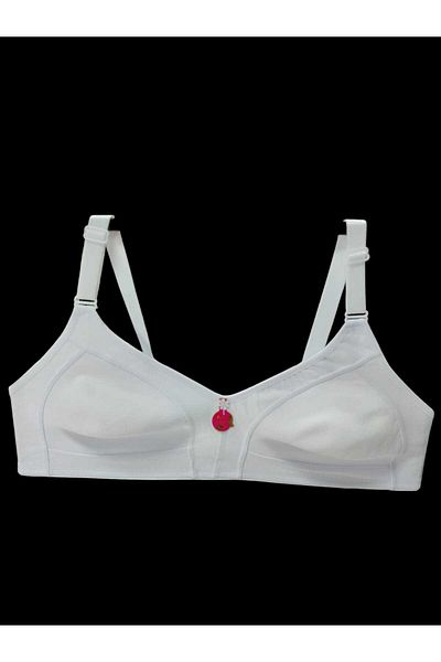 wear treasure Women's Plus Size Bra C Cup Cotton Gathering Combed Cotton Bra