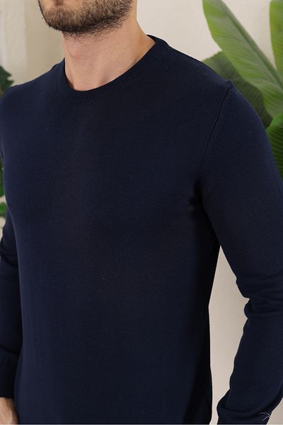 İDS COLLECTİON Men's Crew Neck Fisherman Knitwear Sweater