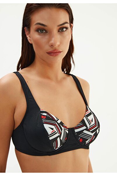 Eros Balenli ve Toparlayıcı Bikini Takım Siyah 2051ESBK