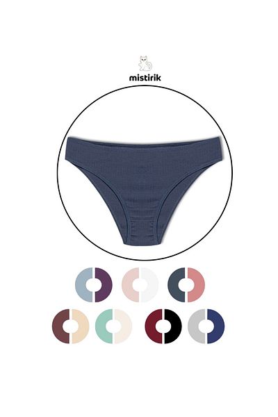 MİSTİRİK Taranto Model Corduroy Ψηλόμεσο Αεριζόμενο Μαλακό Υφασμάτινο Σλιπ Σλιπ Μπλε Χρώμα