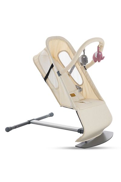TEKNUM Baby Bouncer w/ Grab Toys - Ivory