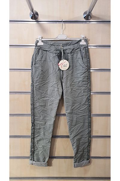 Park Moda Italian Trousers with Staple Detail