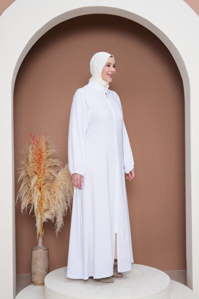 GigiTex Medina White Ipegi Hajj Umrah Prayer Abaya 3646 Розмір Довжина 145 см