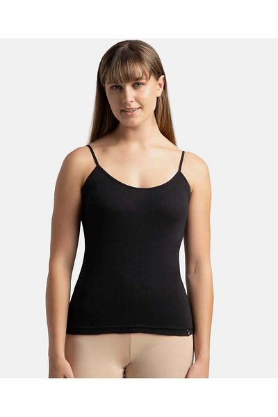 JOCKEY Simple Comfort Spaghetti Top 1487-01 Black