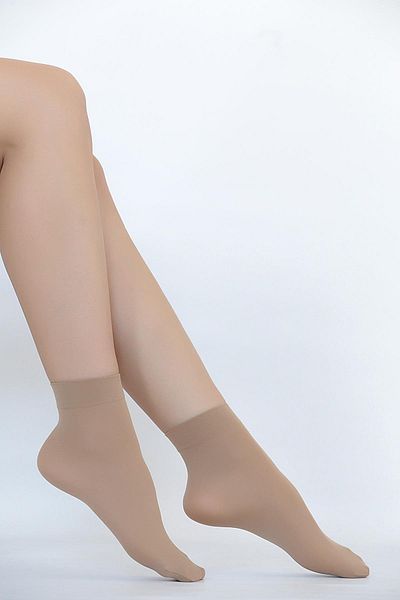 Daymod Γυναικείες κάλτσες μπρονζέ χρώματος Mycro 50 Opaque Medium Thick Socket Κάλτσες 3 τεμαχίων