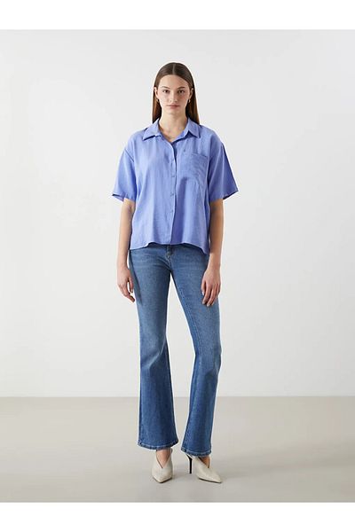 LC Waikiki Lcwaikiki Classic Purple Loose Fit Women's Shirt