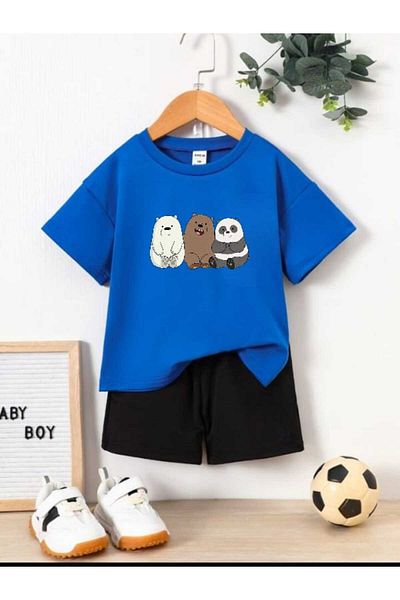 DOCE ELEGANTE Children's Summer Suit with Head Print