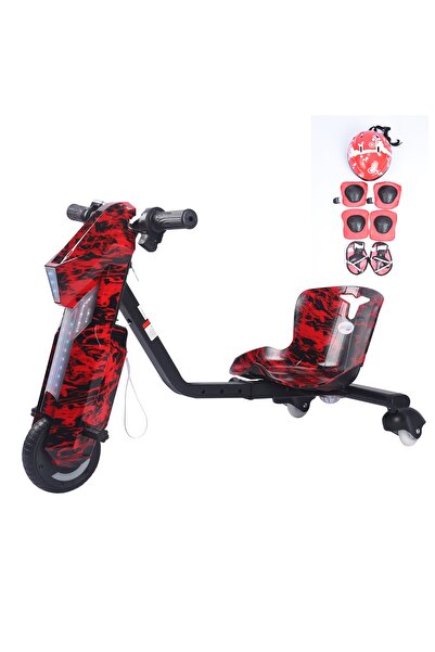 Fun Moment سكوتر دريفت صغير 36 فولت مع خوذة وحماية وبوق