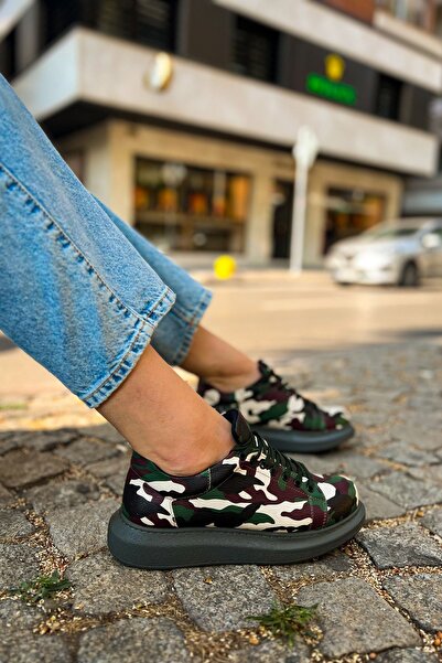 Chekich Ch252 Rrt Printed Erkek Ayakkabı 306 Yesıl Kamuflaj