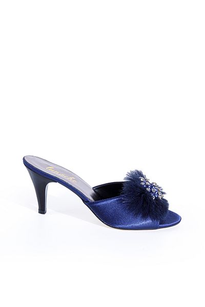 Lunoche Nightwear Women's Dowry Slippers with Feather Stones Stylish Daily House Slippers Ornate Dowry Birth Guest Bridal Slippers