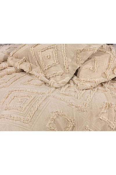 baladı home ev tekstil home collection Single Pompom Bed Set - 2 Pieces Boxed, Ve 1 Pillow Kiilif