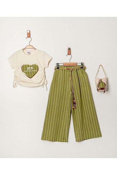 Sealy Girl's Spanish Leg Trousers T-Shirt Bag Triple Suit