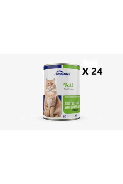 Ambiance Yetıskın Kedı Konserve Kuzu Etlı Ezme 415 Gr x 24'lü