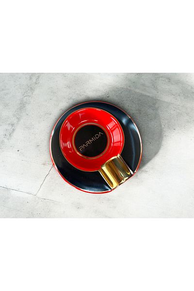Parmida Pkl0197 Red Black Ashtray