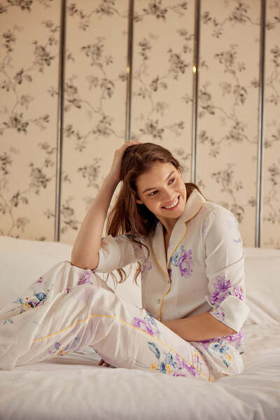 Elli2 Jasmine Garden 3/4 Kol Pijama Takımı