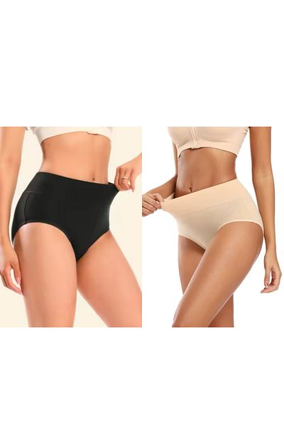 pary underwear Damă tăiată cu laser Đaliçeri 6 bucăți, talie înaltă fără cusături, 3 negru 3 culori model Bato