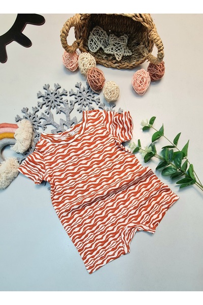 İMRENBEBEGİYİM Summer Combed Cotton Short Leg Short Sleeve Romper for Babies