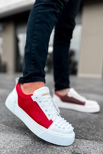Chekich Ch169 Cbt Thorn White Pantofi pentru bărbați / Roșu