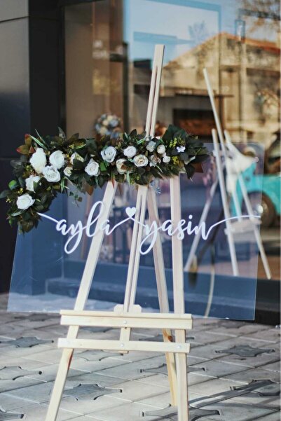 Matris Pleksi Karşılama Panosu Düğün Nişan ÇİÇEKLER DAHİL DEĞİLDİR