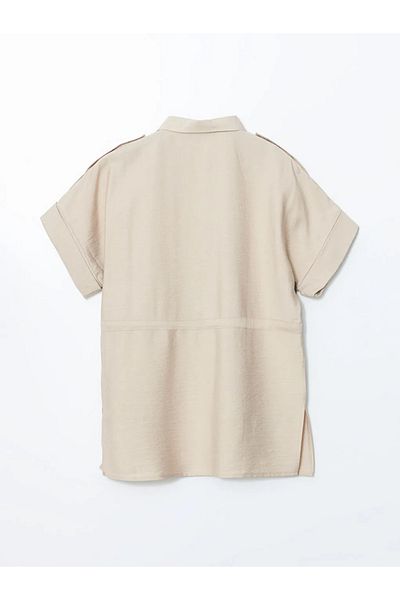 LC Waikiki Cămașă de damă LCW Comfort Beige Dobby Oversize